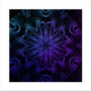 Galaxy Floral Flower Space Ombre Posters and Art